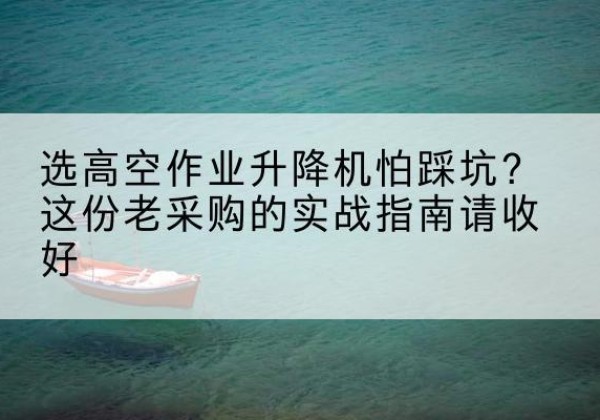 呼和浩特高空作业升降机厂家推荐-选高空作业升降机怕踩坑？这份老采购的实战指南请收好